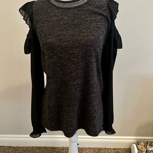 Elegant Black and Gray Women's Top